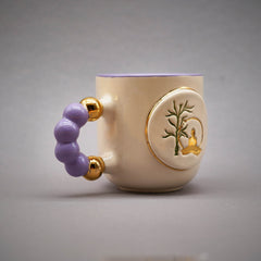 Teetasse | Kaffeetasse | Yoga  | Handgemacht aus Keramik getöpfert | Designer Tasse