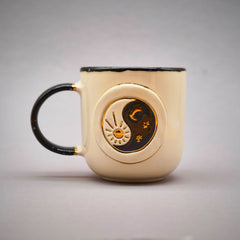 Teetasse | Kaffeetasse | Yin Yang  | Handgemacht aus Keramik getöpfert | Designer Tasse