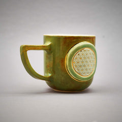 Teetasse | Kaffeetasse | Blume des Lebens  | Handgemacht aus Keramik getöpfert | Designer Tasse