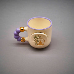 Teetasse | Kaffeetasse | Yoga  | Handgemacht aus Keramik getöpfert | Designer Tasse