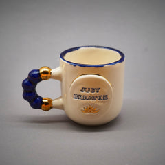 Teetasse | Kaffeetasse | Just Breathe  | Handgemacht aus Keramik getöpfert | Designer Tasse