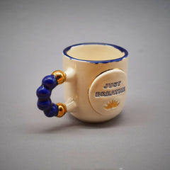 Teetasse | Kaffeetasse | Just Breathe  | Handgemacht aus Keramik getöpfert | Designer Tasse