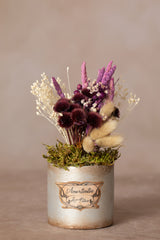 Echte getrocknete Trockenblumen | Strauß | Lila | Bouquet