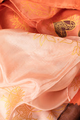 Seidentuch handbemalt | Seidenschal | Damen | Orange-Rosa | Elegant & Luxuriös | 100% Seide | 1600x500 | Einzigartiges Designerschal