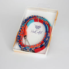 Handykette | Handyband | Marineblau-Türkis-Rot | Handgemacht | Handy umhängeband | Universalgurt für alle Smartphone | Iphone | Samsung Galaxy