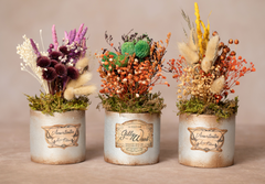 Echte getrocknete Trockenblumen | Strauß | Lila | Bouquet