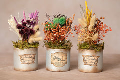 Echte getrocknete Trockenblumen | Strauß | Grün | Bouquet