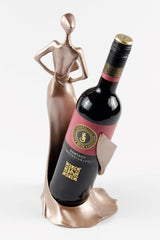 Weinhalter | Weinflaschenhalter | Lady in Gold | Weinflaschenhalter | Weinliebhaber | Rotwein Flaschenständer | Rotwein Flaschenhalter
