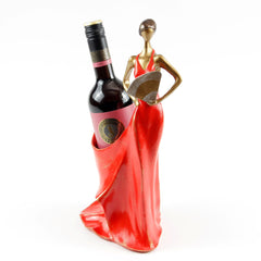 Weinhalter | Weinflaschenhalter | Lady in Rot | Weinflaschenhalter | Weinliebhaber | Rotwein Flaschenständer | Rotwein Flaschenhalter