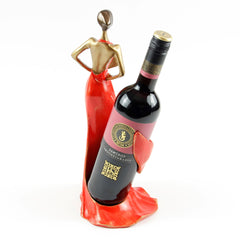 Weinhalter | Weinflaschenhalter | Lady in Rot | Weinflaschenhalter | Weinliebhaber | Rotwein Flaschenständer | Rotwein Flaschenhalter